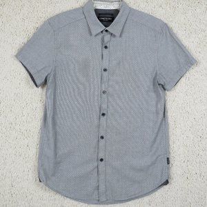 Kenneth Cole* Men's‎ Short Sleeve Button Down Shirt Size Small Gray